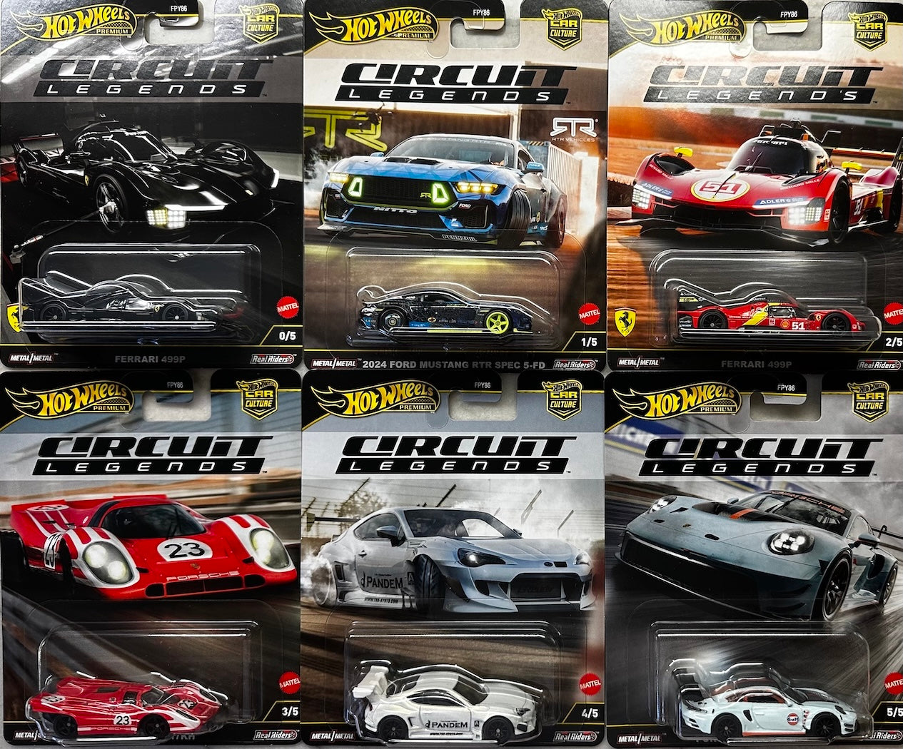 Hot Wheels Car Culture Circuit Legends Set of 6 with Chase!