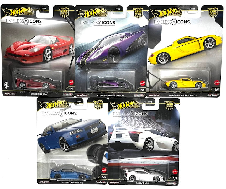 Hot Wheels 1:64 Car Culture Timeless Icons Set of 5