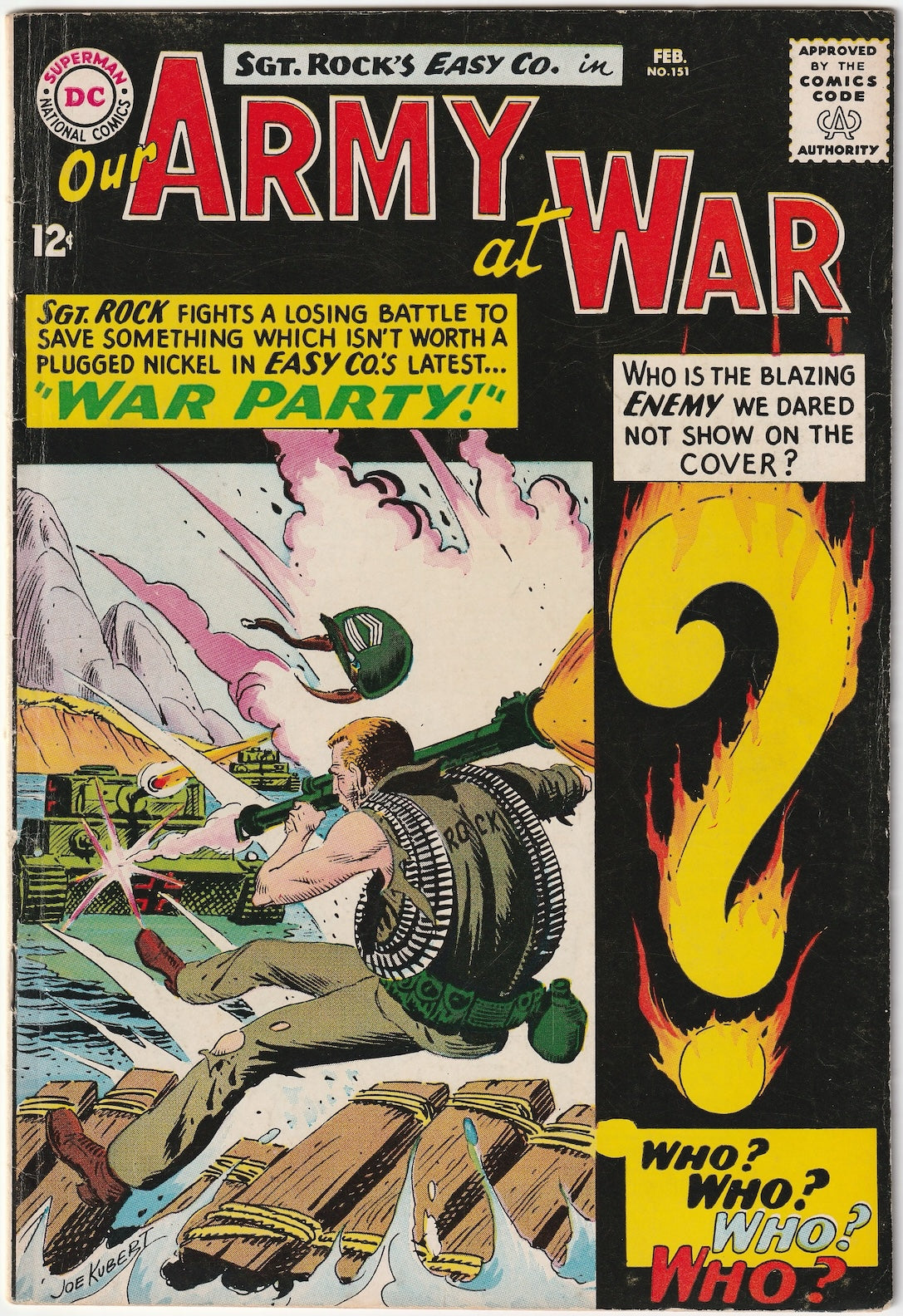 Our Army at War #151 VG 4.0 (First Appearance of the Enemy Ace!)