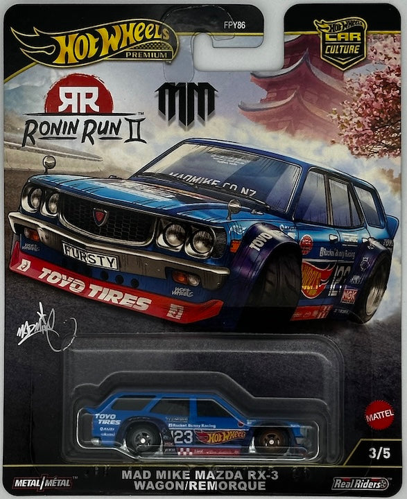 Hot Wheels 1:64 Car Culture Ronin Run II - Mad Mike Mazda RX3 Wagon