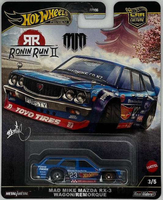 Hot Wheels 1:64 Car Culture Ronin Run II - Mad Mike Mazda RX3 Wagon