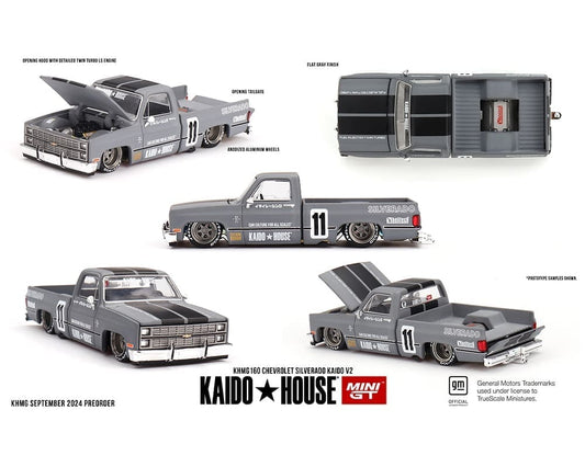 Kaido House x Mini GT 1:64 Chevrolet Silverado Kaido V2 – Grey #160