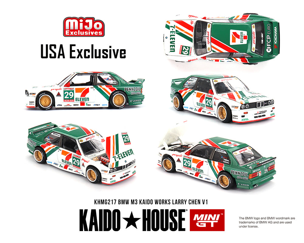 Kaido House x Mini GT 1:64 BMW M3 Kaido Works Larry Chen V1 – KHMG217