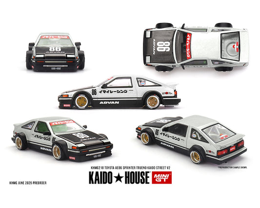 (Pre-Order) Kaido House x Mini GT 1:64 Toyota AE86 Sprinter Trueno Kaido Street V2- White