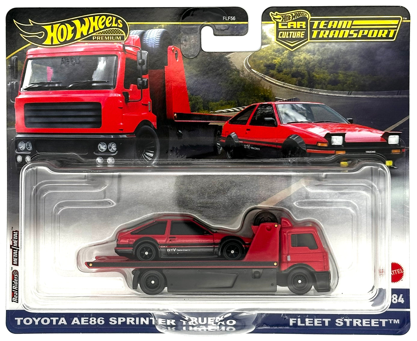 Hot Wheels 1:64 Car Culture Team Transport - Toyota AE86 Sprinter & Fleet Street